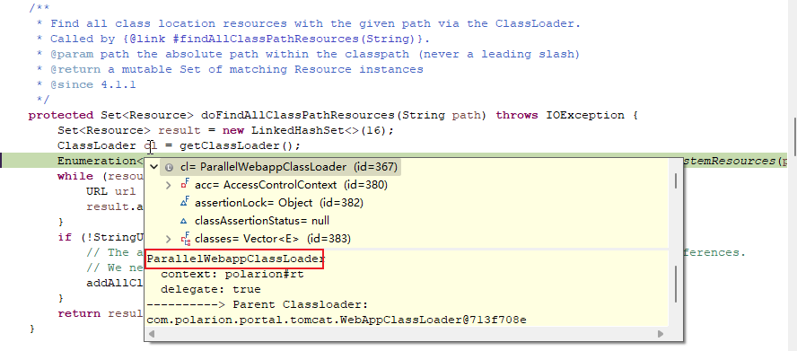 这里getClassLoader其实Spring还有封装，感兴趣的可以自己去看一下